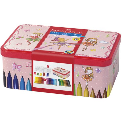  &Scaron;KOLSKI 33BOJE U METALNOJ KUTIJI CONNECTOR BALERINA FABER CASTELL 155534 Cene