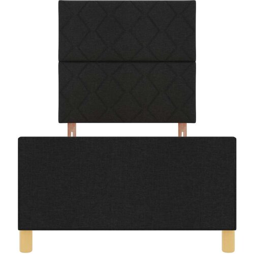VidaXL Krevetna konstrukcija Crna 100x200 cm Tkanina Slike