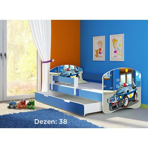 ACMA dečiji krevet ii 140x70 f + dušek 6 cm BLUE38 Slike
