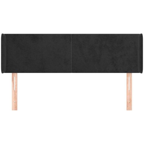  Uzglavlje s u&amp;scaron;ima crno 147x16x78/88 cm bar&amp;scaron;unasto Slike