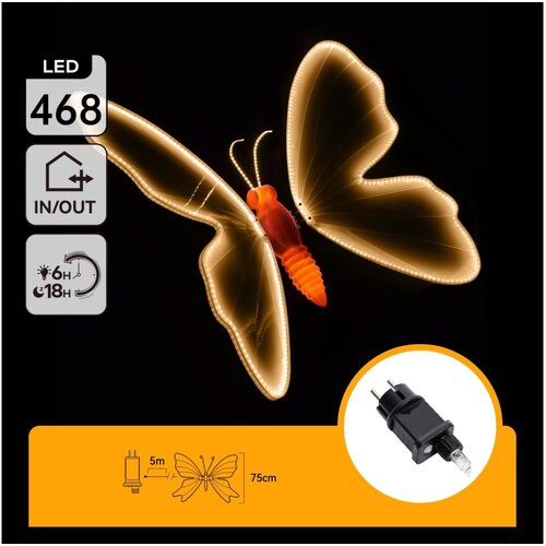 Aigostar LED spolja&scaron;nja božićna dekoracija 504xLED IP44 topla bela leptir Cene