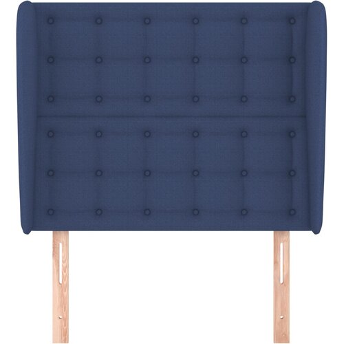  Uzglavlje s u&amp;scaron;ima plavo 83 x 23 x 118/128 cm od tkanine Slike