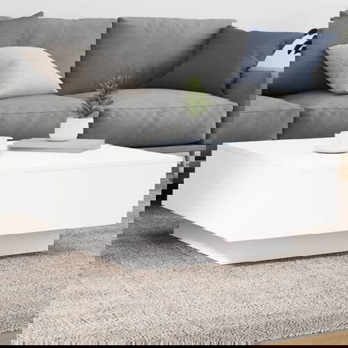  The Living Store Klubska mizica 80x80x31 cm iverna plo&amp;scaron;ča - Klubska Mizica, (21442477) Slike