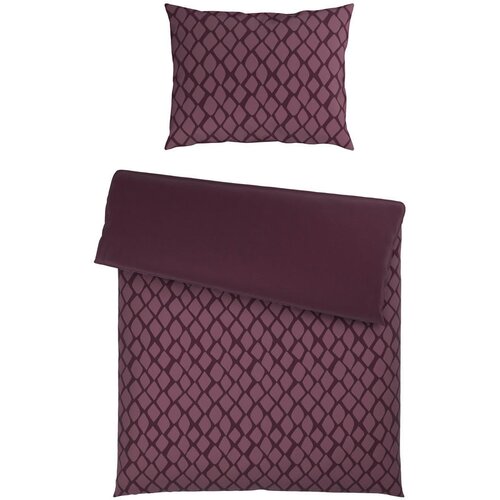 Dieter Knoll OBOJESTRANSKA POSTELJNINA STRIPES DK 140/200 cm saten vijolična Slike