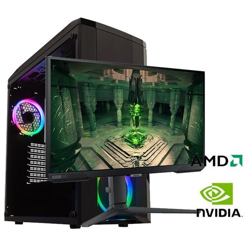  Gaming računar Ryzen 7 5800x, 16GB, 512GB, RTX 3050 6GB i Monitor Samsung LS25BG400EUXEN Cijene