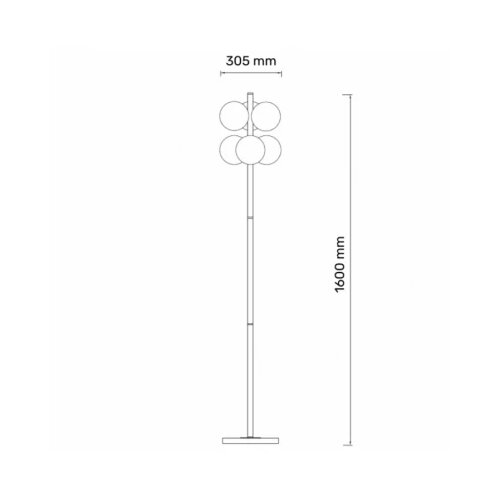  talia 15 podna lampa 6*G9 crna/bakar Slike