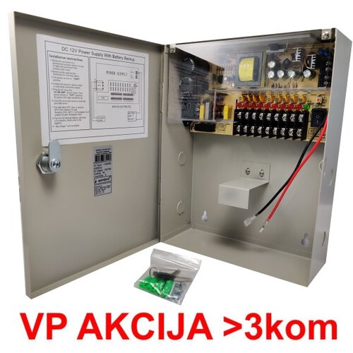 Gembird NAPRKU-12V/10A-9CH ** Napajanje u kutiji sa opcijom UPS (bez baterije) 1.5A/CH (2738) Cene