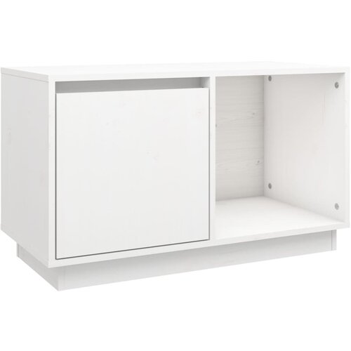 vidaXL TV omarica bela 74x35x44 cm trdna borovina, (20600657) Cene