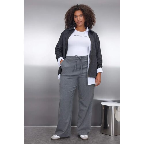 Trendyol Ženske pantalone Tbbaw26Ar00013, Tamnosive Slike