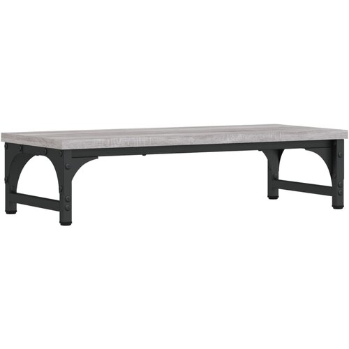  Stalak za monitor siva boja hrasta 55x23x14cm konstruirano drvo Slike