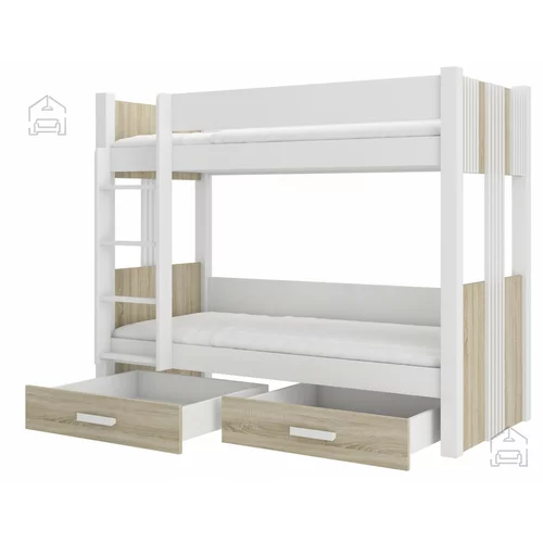 ADRK Furniture Pograd Arta - 90x200 cm - bel/sonoma