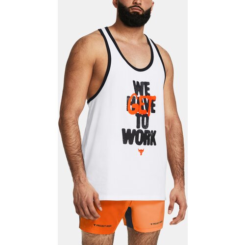 Under Armour Tank Top UA Pjt Rck Get to Work Tank-WHT - Men's Cene