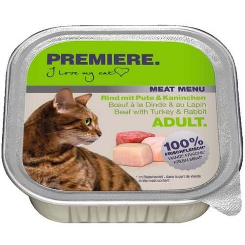 Premiere Cat Meat menu Adult govedina, puretina i zec 100 g ALU-pak Cene