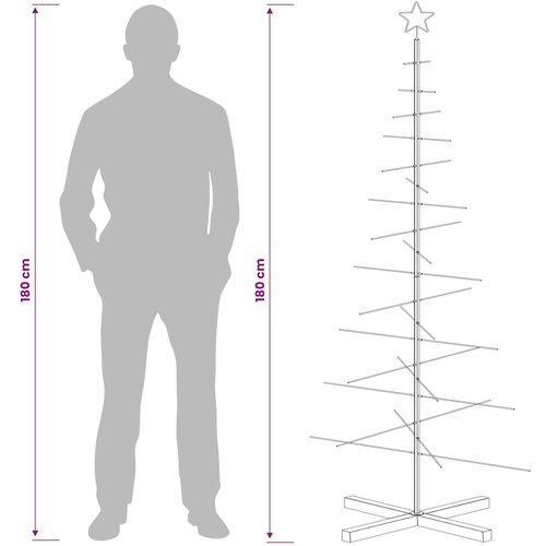  Metalno božićno drvce sa stalkom KUOPIO 180 cm Čelik Zlatno Slike
