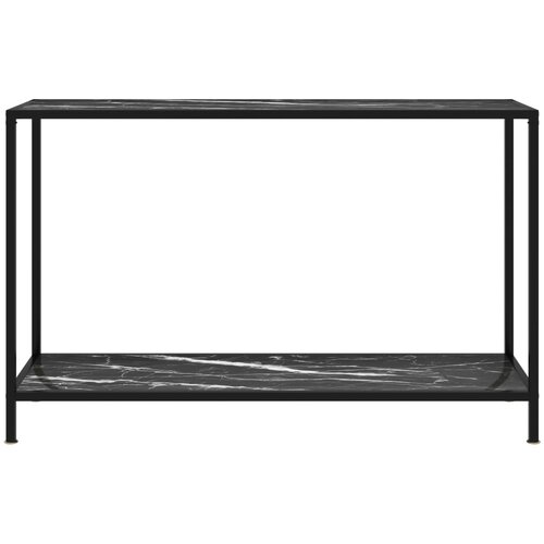 Maison Chic konzolna miza - miza ob steni črna 120x35x75 cm kaljeno steklo, (21786567) Cene