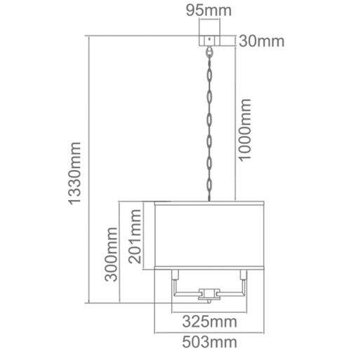 Open Design OR80230 - Luster na lancu CASA 6xE14/15W/230V krem/mesing Slike