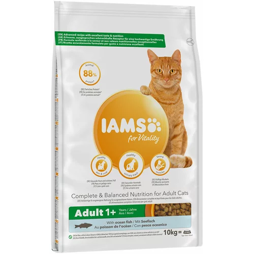 IAMS for Vitality za odrasle mačke s morskom ribom - 2 x 10 kg