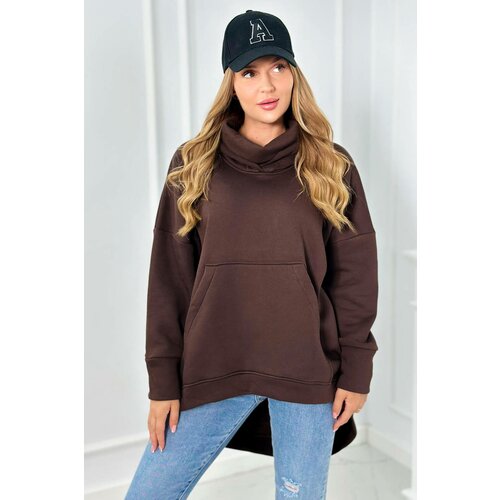 Kesi Oversize insulated sweatshirt brown color Cene