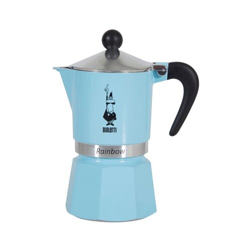 Bialetti Rainbow Azzurro 3 Cup - Moka Pot Lonče Slike