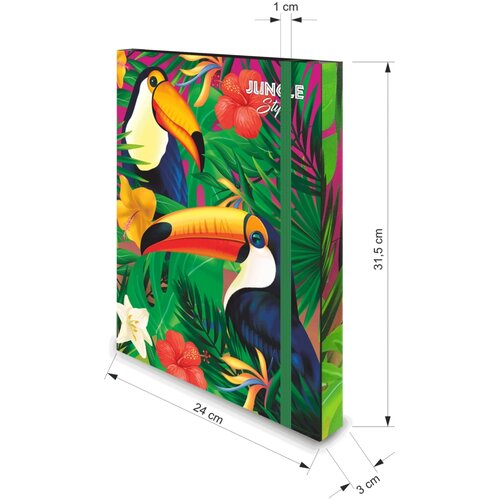 Fascikla SA GUMOM A4 3D BOX JUNGLE OP* Cene