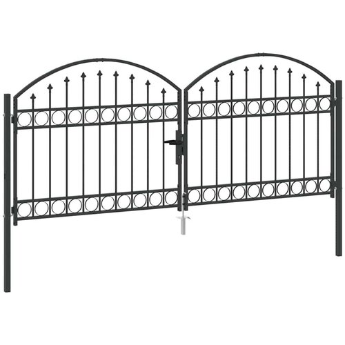 VidaXL Ograda vrata Ostalo Siva 300 x 125 cm Čelik Slike
