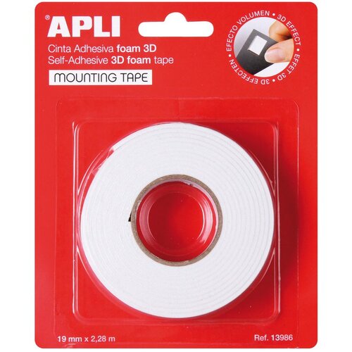 Apli Dvostranski lepilni trak 19 mm x 2,28 m, penast Slike