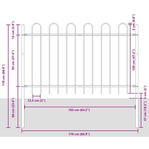  Vrtna Ograda BOXTEL Siva 1,7 x 1,2 m Slike