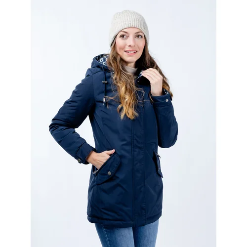 Glano Women's double-sided parka - navy