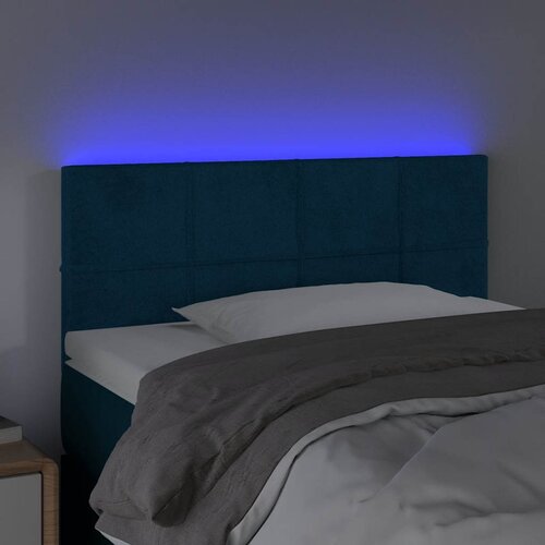  LED uzglavlje tamnoplavo 100x5x78/88 cm bar&amp;scaron;unasto Slike
