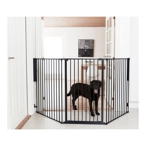 BabyDan Pet Flex L Extra Tall Sigurnosna Ograda za Pse 90&amp;ndash;223 cm &amp;ndash; Zidna, Crna ( 20022 ) Slike