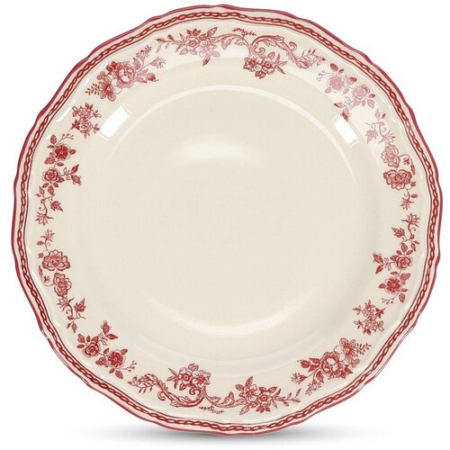S|P Collection Bordo rdeč/slonoko&amp;scaron;čen desertni porcelanast krožnik &amp;oslash; 21,5 cm Cyril &amp;ndash; Slike