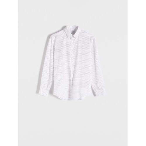Reserved srajca slim fit z vzorcem - bela Cene