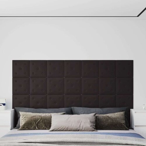  Zidne ploče od umjetne kože 12 kom crne 30 x 30 cm 1 08 m&amp;sup2; Slike