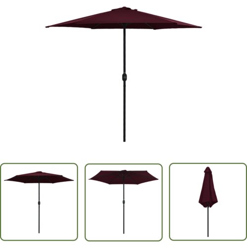  The Living Store Zunanji senčnik z aluminijastim drogom 270x246 cm bordo rdeč - Senčnik, (21743650) Cene