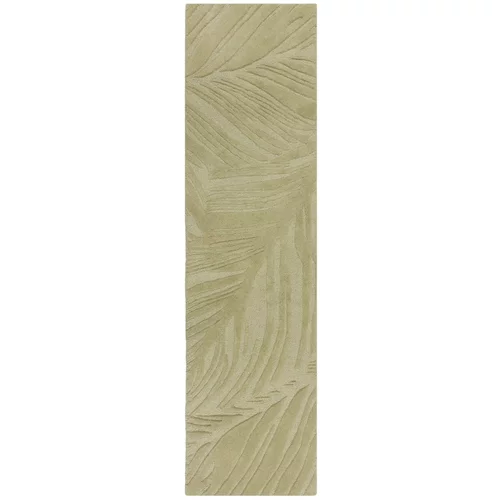 Flair Rugs Zeleni vuneni tepih 60x230 cm Lino Leaf -
