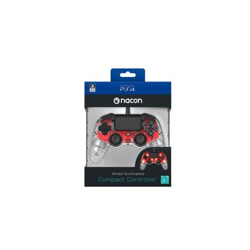 Bigben PS4 Nacon Compact Light Wired Controller prozirno-crveni Cijene