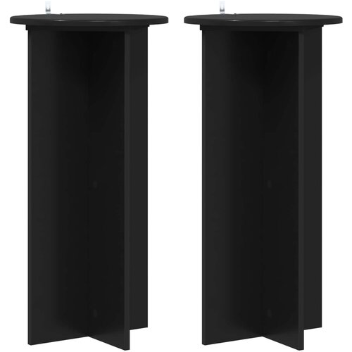  Stalak za biljke 2 pcs Crna 40 x 40 x 80 cm Konstruirano drvo Slike