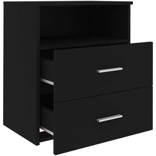 VidaXL noćni ormarići 2 kom crni 50 x 32 x 60 cm Slike
