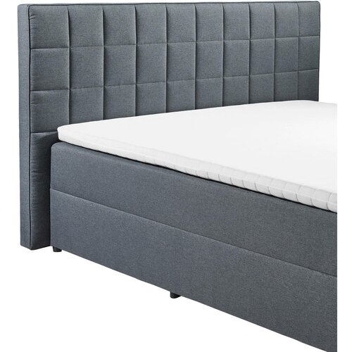 MID.YOU POSTELJA Z VZMETNICO 180 cm x 200 cm , tekstil, leseni material antracit Slike