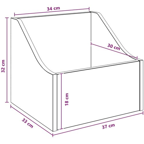  Kutija za LP ploče 2 kom. Dimljeni hrast 37 x 33 x 32 cm - Dimljeni hrast 2 37 x 33 x 32 cm Cijene