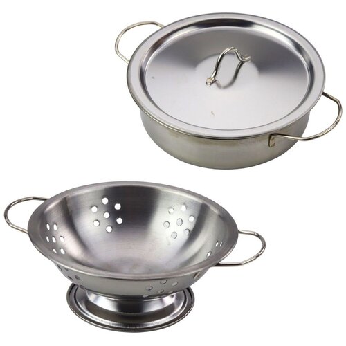  Set kuhinjskog pribora u ruksaku - metalni lonci i žlice, 12 komada Slike