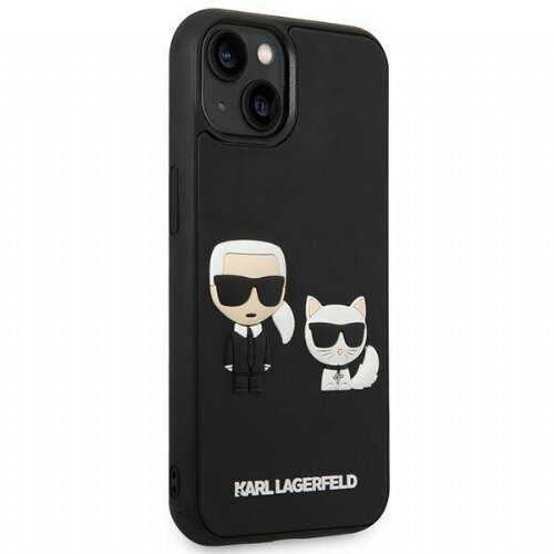Karl Lagerfeld KLHCP14S3DRKCK za iPhone 14 6.1 črna trda za&amp;scaron;čita - Full Bodies 3D Slike