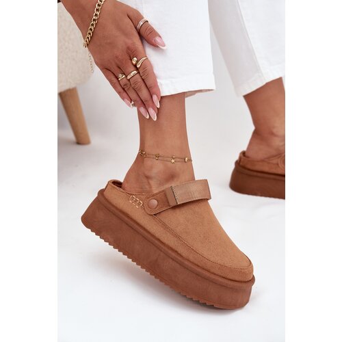 Boto Women&amp;#039;s Snow Boots On Platform With Velcro Camel Jorielle Slike
