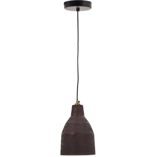 Kave Home Crna viseća svjetiljka s drvenim sjenilom &amp;oslash; 15 cm Amire &amp;ndash; Slike