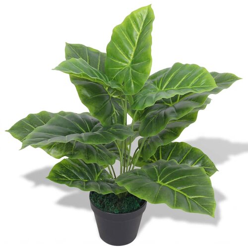 vidaXL umjetna Biljka Taro s Posudom 45 cm Zelena Cijene