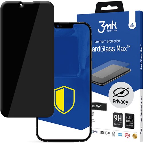 3mk APPLE IPHONE 13 MINI BLACK - HARDGLASS MAX PRIVACY, (22000977) Slike