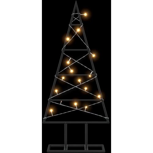  Metalna božićna jelka KUOPIO 60 cm Topla bijela - 60 cm Crna s LED svjetlima Slike