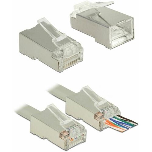 Delock RJ45 konektor CAT.6 STP CrimpCut (pak/20) 86454 Cene
