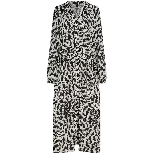 Karl Lagerfeld Obleka za na plažo črna / bela