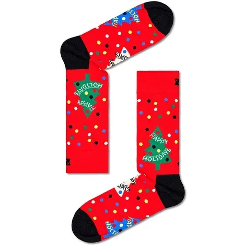 Happy Socks Nogavice Happy Holidays Sock rdeča barva